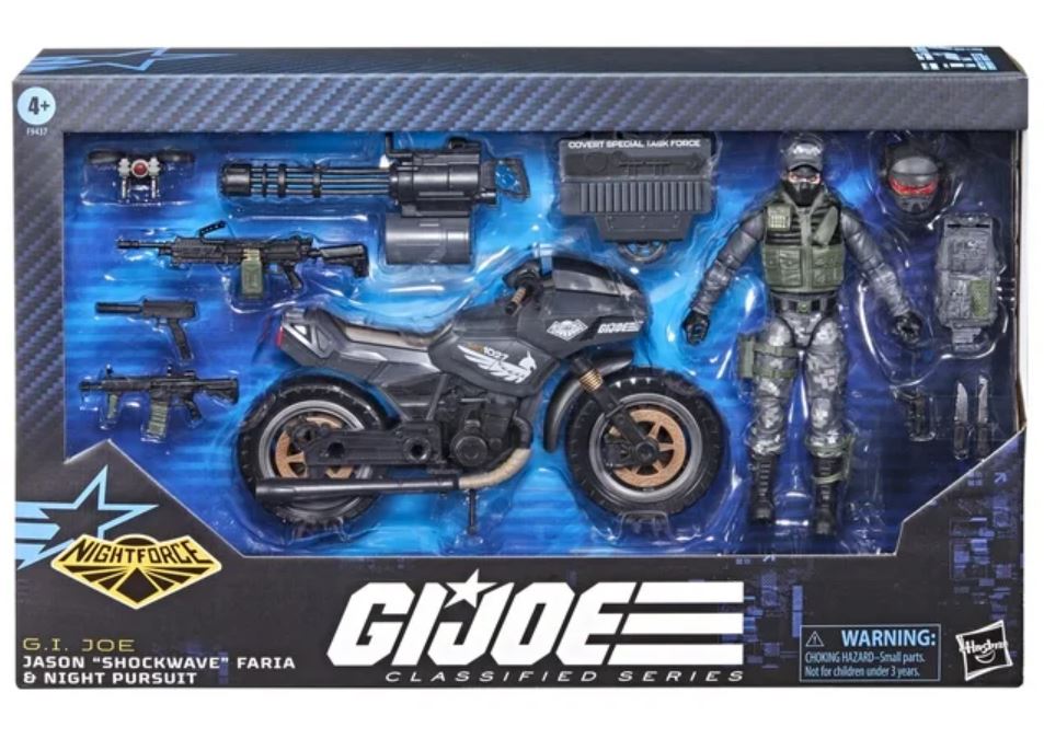 GI Joe Classified Nightforce Shockwave Steel Corps with RAM Cycle Walmart Collectors Con Exclusive